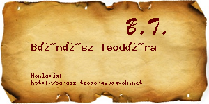 Bánász Teodóra névjegykártya